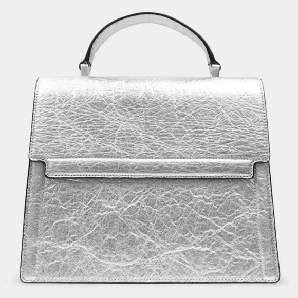 Alkeme Atelier Fire Flap Crossbody Handbag Silver Pineapple Leather Bag. - Picture 3 of 16